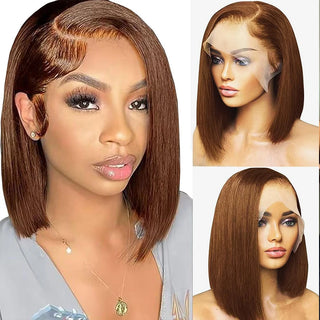 WDBY Beauty – Straight Bob HD Lace Front Wig (13x4 Glueless Human Hair Wig for Black Women)
