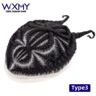 Braids Full Lace Base Toupee Men's Wig Male Hair Prosthesis Crochet Braids Lace  afro Wigs Human Hair Systems  For Black Men