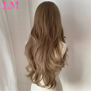 WDBY Beauty – LM Synthetic Long Lace Front Wig (Glueless, Pre‑Plucked Natural Hairline)