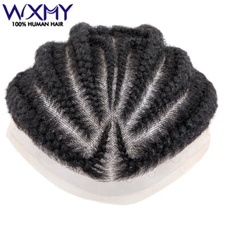 Braids Full Lace Base Toupee Men's Wig Male Hair Prosthesis Crochet Braids Lace  afro Wigs Human Hair Systems  For Black Men