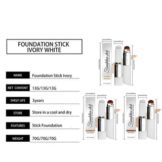 Color Changing Nourish Foundation Stick with Skincare Adapts Skin Tone for Oily Dry Skin Hydrating Lightweight Matte Natural