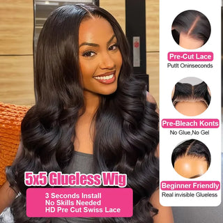 Body Wave Glueless Drawstring 360 Full Lace Wig Water Wave Human Hair Pre Plucked Hd 13x6 Lace Frontal Wig 5x5 Wear Go For Women