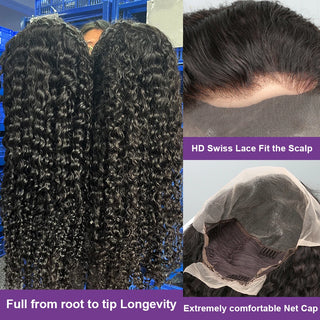 WDBY Beauty 250% Density Deep Wave HD Lace Frontal Wig – Brazilian Human Hair Wig 13x6