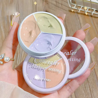 3-Color Concealer Palette – Full Coverage Waterproof Corrector | WDBY Beauty