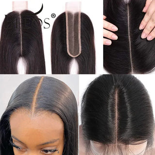 2x6 Real HD Lace Closure With 30 32 Inch Human Hair Bundles With 2x6 HD Lace Frontal Closure Straight Brazilian Weave 3 Bundles