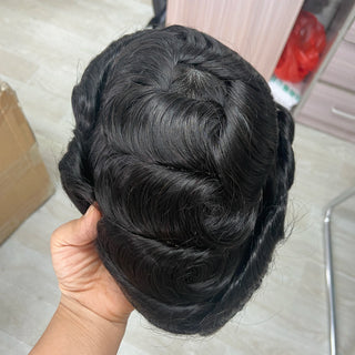 WDBY Beauty – Men’s Full Lace Toupee (Breathable Human Hair Wig for Active Lifestyle)