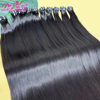 Bundles with 5x5 HD Lace Closure Double Drawn Bone Straight Raw Vietnamese Hair Bundles Virgin Hair Bundles with 13x4 Lace Front
