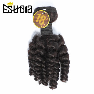 Brazilian Bouncy Curly Hair With Closure Human Hair 3 Bundles With 4×4 Closure Natural Color Funmi Hair Bundles With Closure