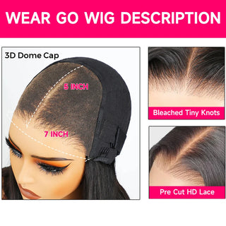 Wear And Go Glueless Wig ISEE HAIR Brazilian Body Wave 7x5 HD Lace Glueless Human Hair Wig Ready To Wear Pre Plucked Ready To Go