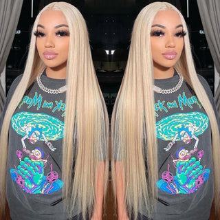 WDBY Beauty 613 Blonde Bone Straight HD Lace Frontal Wig – Brazilian Human Hair Wig 13x6/13x4
