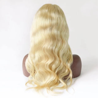 WDBY Beauty Silk Top Full Lace Wig – #613 Light Blonde Body Wave Remy Human Hair (Pre-Plucked, Full Hand-Tied)