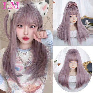 WDBY Beauty – LM Synthetic Long Lace Front Wig (Glueless, Pre‑Plucked Natural Hairline)