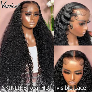 Wdbybeauty Real Brazilian HD Lace Frontal Wig 13X4 13x6 HD Lace Curly Virgin Human Hair Wig Pre Plucked Glueless 4X4 Closure Wig For Women