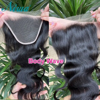 Newa Hair 100% Human Hair Closures 13x6 HD Lace Frontal Only Invisible HD Lace Melt Skin Natural Scalp Straight Raw Hair Closure