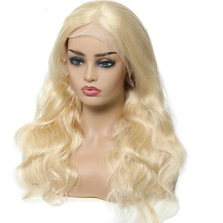 WDBY Beauty Silk Top Full Lace Wig – #613 Light Blonde Body Wave Remy Human Hair (Pre-Plucked, Full Hand-Tied)