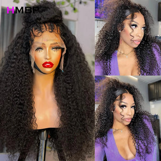Wear And Go Full Lace Wigs 100% Human Hair Kinky Curly Glueless 360 Hd Brazilian Transparent Curly Lace Frontal Wigs For Women