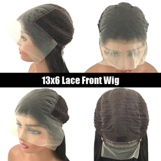 WDBY Beauty – Wear & Go Straight Human Hair Wig with Layered Bangs (13x4 HD Lace / 4x4 Lace Closure – Glueless 250% Density)