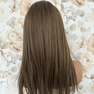 WDBY Beauty Ombre Dark Caramel Brown HD Lace Front Wig – 18” Pre-Plucked Synthetic Wig