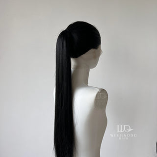 360 Black Lace Front Wig for Women 26inch Long Straight 13x4 HD Synthetic Lace Wigs for Daily Use Cosplay High Quality