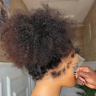 WDBY Beauty 26” Kinky Curly Deep Wave Lace Front Wig – Glueless High Density Synthetic Wig