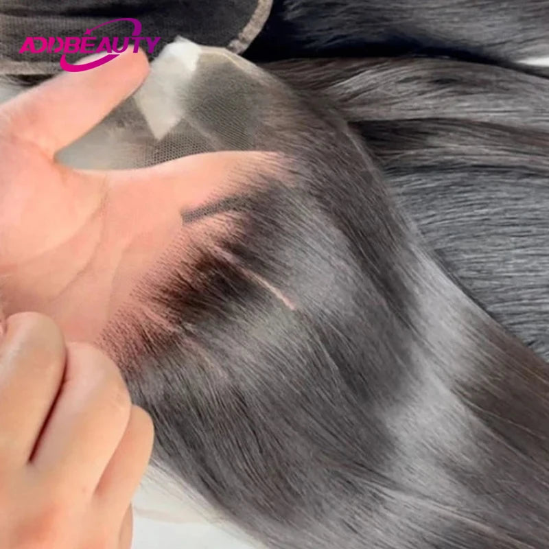 Straight 2x6 HD Lace Closure Human Hair Addbeauty 13x4 13x6 HD Lace Front Brazilian Unproccessed Raw Virgin Human Hair Bundles