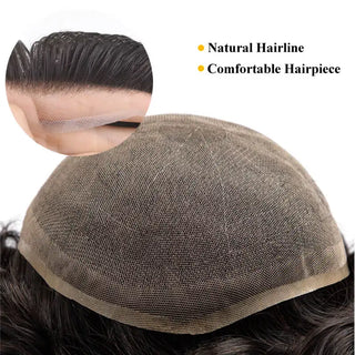 WDBY Beauty – Men’s Full Lace Toupee (Breathable Human Hair Wig for Active Lifestyle)