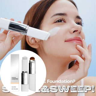 Two-in-one Color-changing Foundation Stick Lightweight Hydrating Brightening Matte Moisturizing Foundation Concealer Makeup