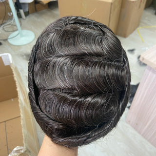 WDBY Beauty Full Lace Men’s Hair System – Remy Indian Human Hair Toupee for Men
