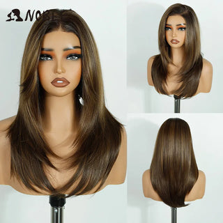WDBY Beauty Ombre Brown Lace Front Wig – 20” Pre-Plucked 13x6 Wear & Go Wig