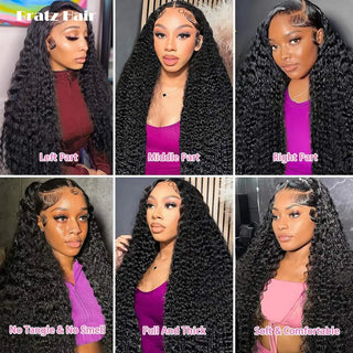 Water Wave 13x6 HD Lace Front Wig Human Hair Wig 360 13x4 Lace Frontal Deep Wave Glueless Wigs for Black Woman Human Hair Wigs