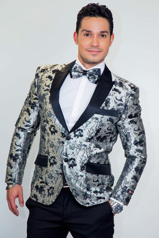 floral slim fit blazer Floral Slim Fit Blazer