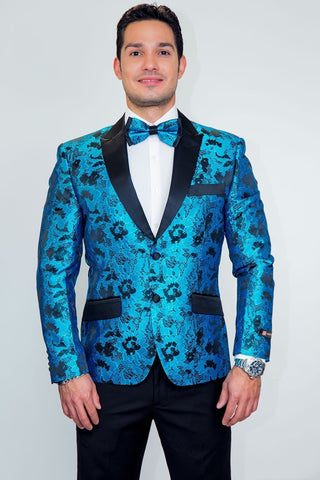 floral slim fit blazer Floral Slim Fit Blazer