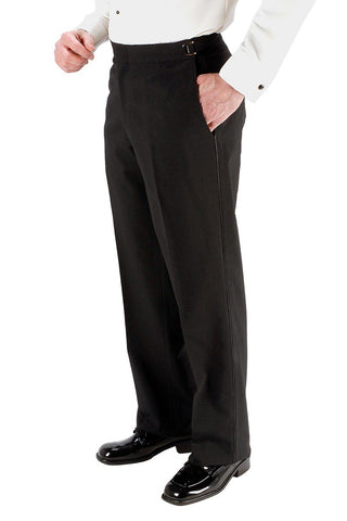 black italian wool tuxedo pants