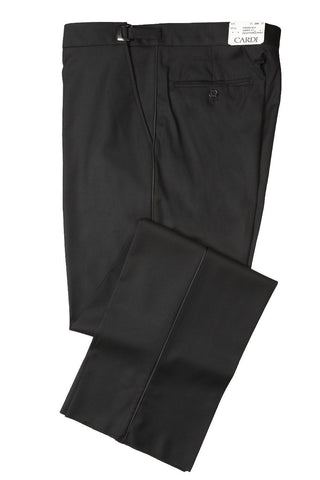 black italian wool tuxedo pants