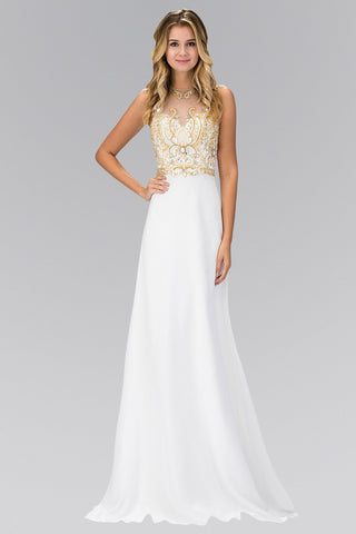 jewel embellished long dress for men and women
