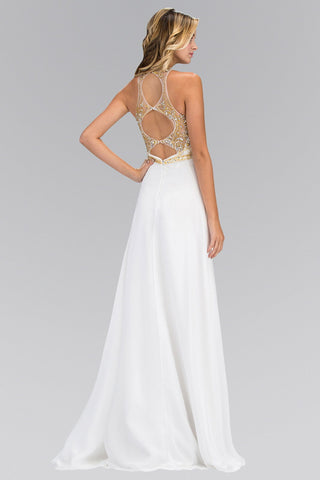 jewel embellished long dress for men and women