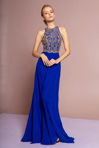 jewel embellished long dress for men and women